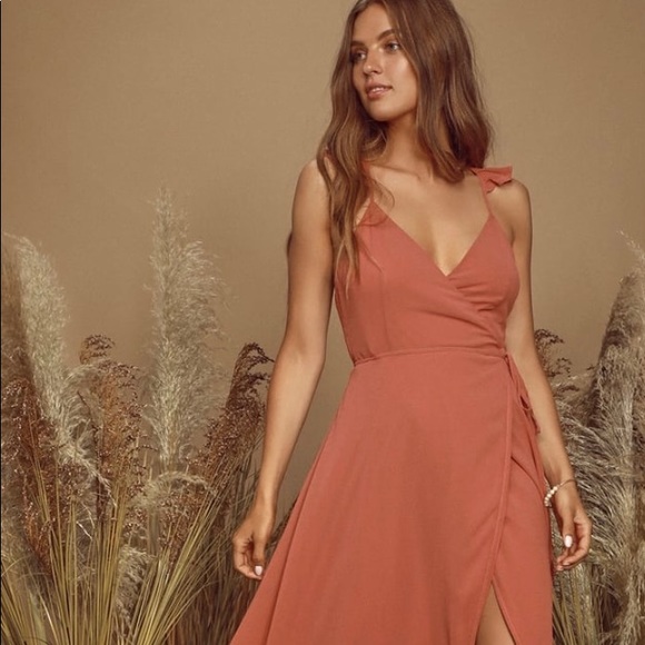 Lulus women’s small high-low maxi dress in dusty rose - Picture 2 of 9